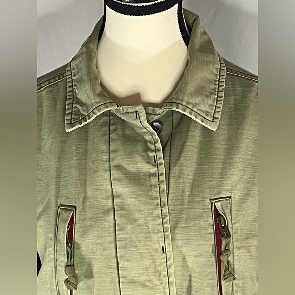 Gap (Red) Faded Olive Field Jacket Style w/Full Snap Closure - Picture 2 of 11